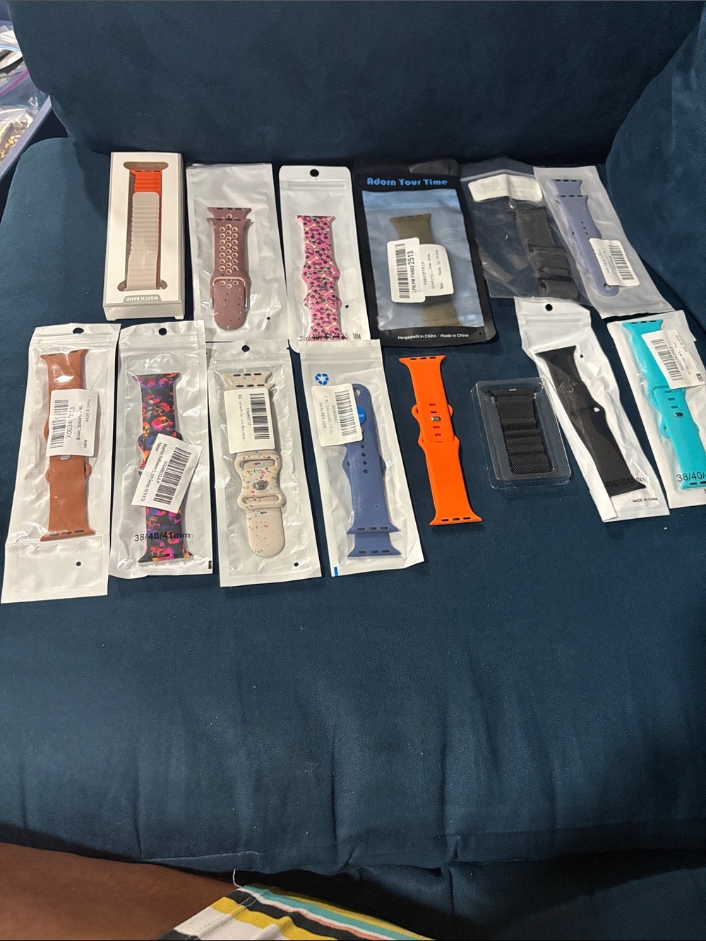 14 Silicone Replacement Watch Bands - Orange, Lavender, Black, Brown, Turquoise